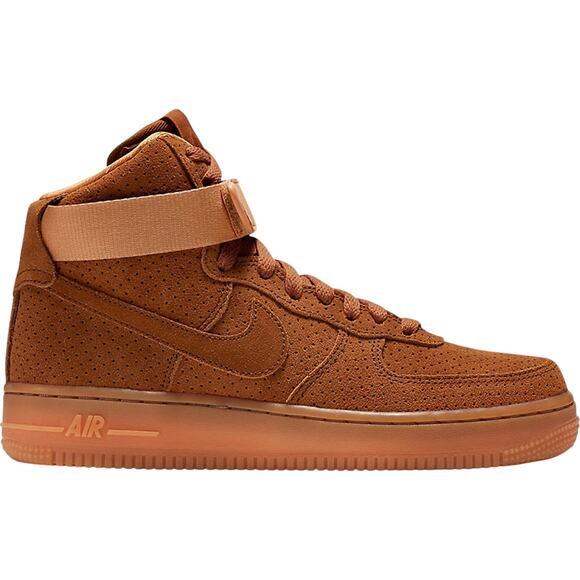 Nike Air Force 1 Hi Suede 'Tawny' Wheat Flax 9 - Picture 1 of 8